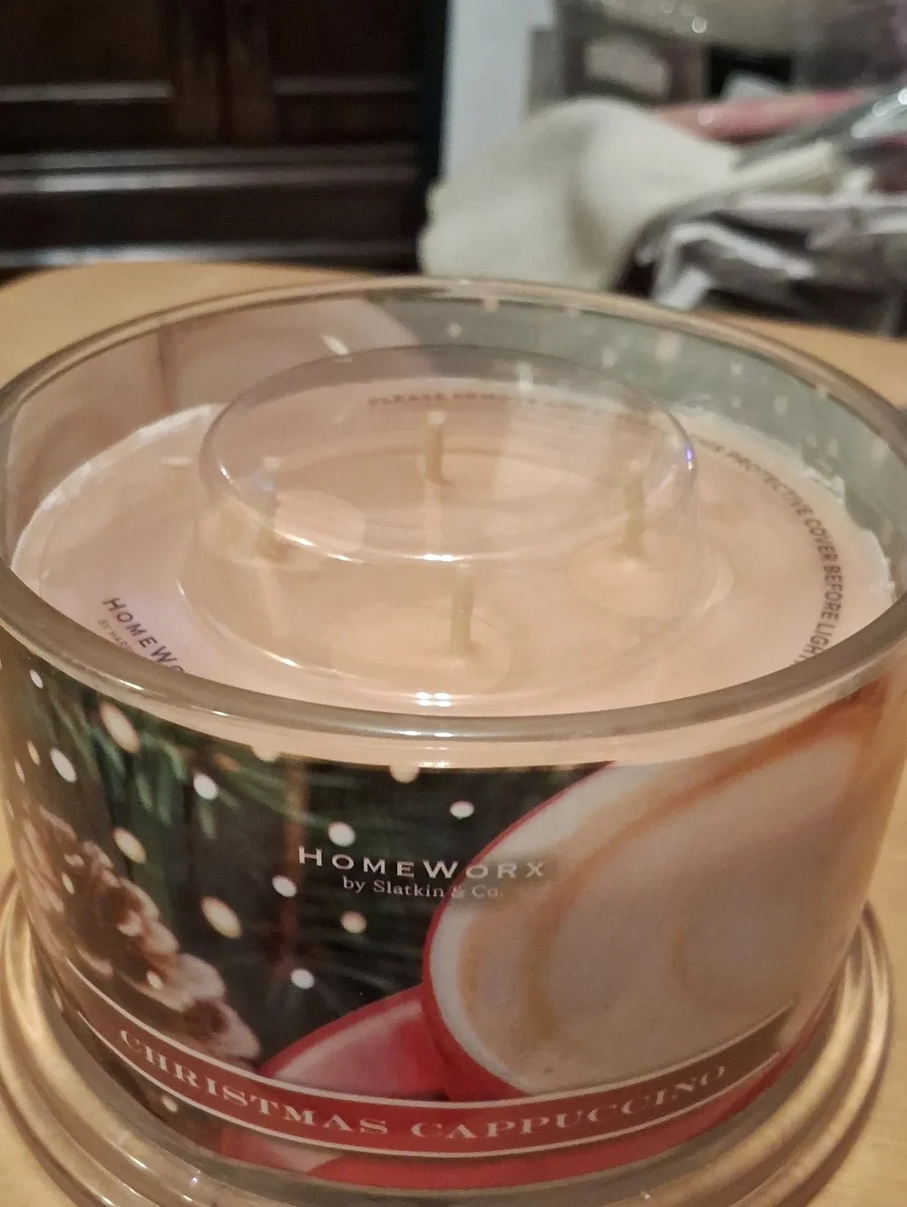 HOMEWORX Christmas Cappuccino Scented Candle - Red